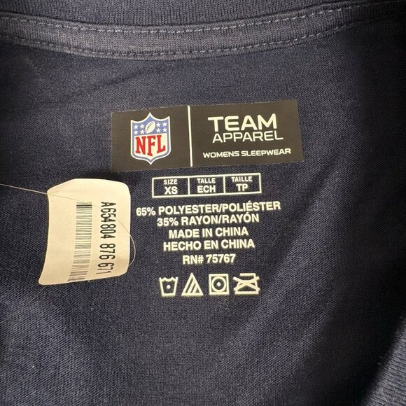 Dallas Cowboys Women’s Long Sleeve Shirt NFL Team Apparel Women’s Sleepwear XS - Picture 3 of 3